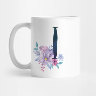 Floral Monogram I Pretty Lilac Bouquet Mug